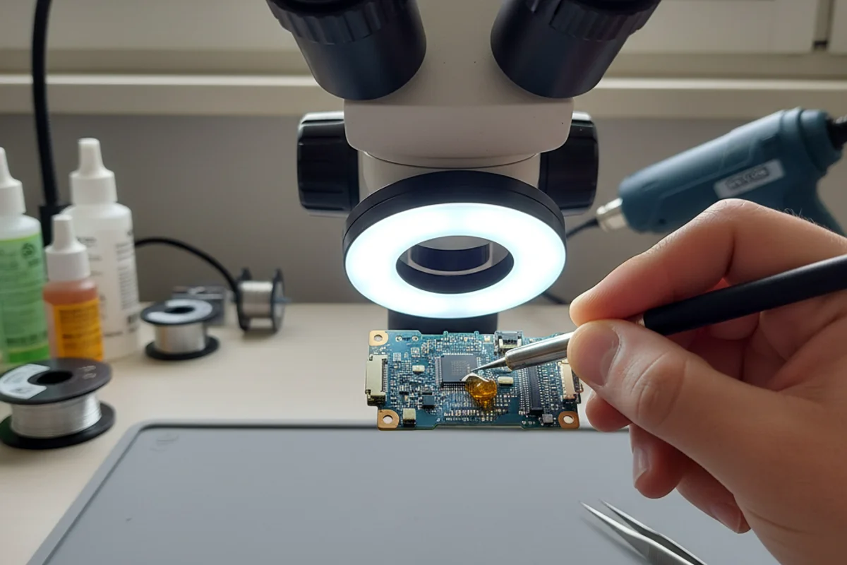 Microsoudure carte mère Galaxy pour clients de Chailly Lausanne